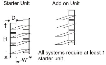 drawing for EZ Rect Shelving